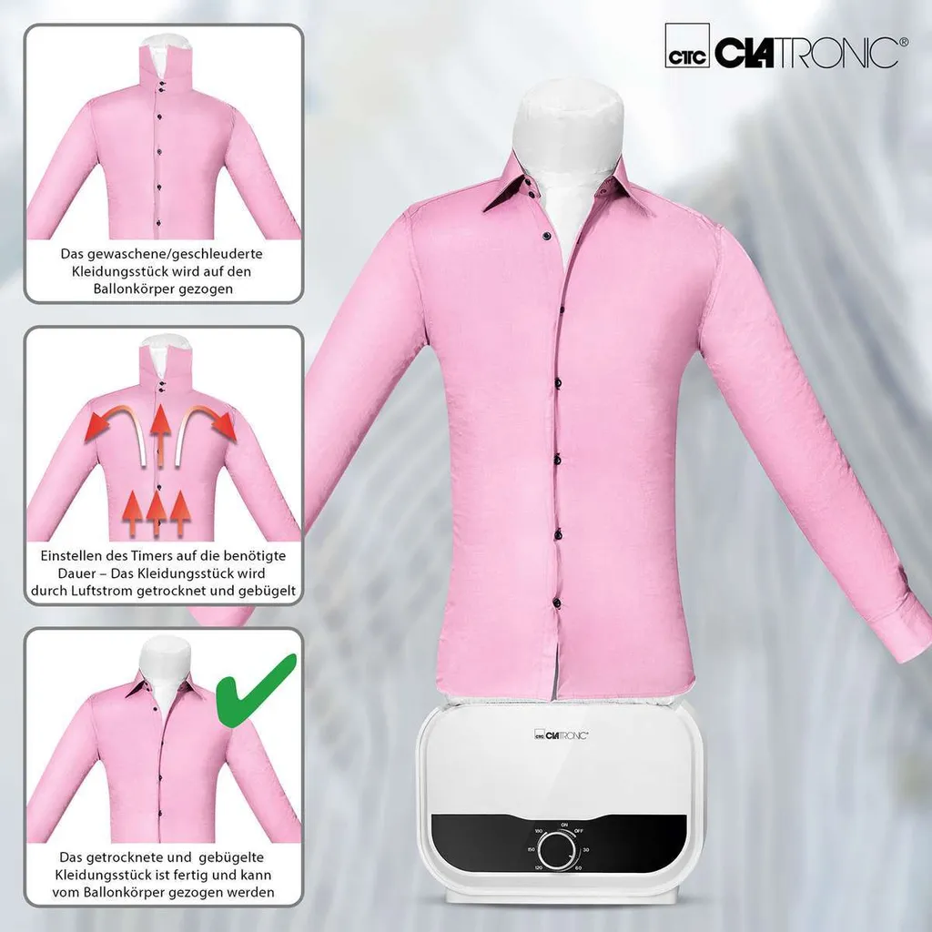 CLATRONIC Hemden-/Blusenbügler HBB 3734 6 CLATRONIC Hemden-/Blusenbügler HBB 3734 – Bild 4