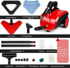 Dampfreiniger, Multifunktions-Dampfreiniger 1500W 1,5L Wassertank, 4,87m Netzkabel, Mit 18 Zubehörteilen, Geeignet Für Fußböden, Autositze, Matratzen, Küchen, Badezimmer, Fenster, Teppiche Usw 15 Dampfreiniger, Multifunktions-Dampfreiniger 1500W 1,5L Wassertank, 4,87m Netzkabel, Mit 18 Zubehörteilen, Geeignet Für Fußböden, Autositze, Matratzen, Küchen, Badezimmer, Fenster, Teppiche Usw -Philips Verkaufsgeschäft 0fe980daf980ca21f12459f32e776c1e