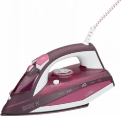 Clatronic Dampfbügelautomat DB 3705, 2.600 W, Kratzfeste Keramiksohle, Stufenlose Temperatur, 4-stufige Dampfregelung, 7 Funktionen, Weiß/rot -Philips Verkaufsgeschäft 1dfba9027d46a099b6f9cba4e1f20b75