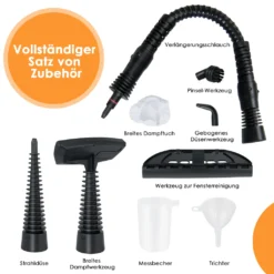 COSTWAY Dampfreiniger Inkl. 9 Zubehör, Handdampfreiniger, Dampfreinigen Handgerät 3 Bar / 250ml / 1050W / 4min Aufheizzeit/für Teppiche, Vorhänge, Autositze, Küche (Orange) 11 COSTWAY Dampfreiniger Inkl. 9 Zubehör, Handdampfreiniger, Dampfreinigen Handgerät 3 Bar / 250ml / 1050W / 4min Aufheizzeit/für Teppiche, Vorhänge, Autositze, Küche (Orange) -Philips Verkaufsgeschäft 2e321358e2bcf778829cf09aa9d3d03b