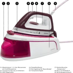 Bomann DBS 6034 CB Dampfbügelstation, Superglide-Keramiksohle, 3,5 Bar Dampfdruck, Elektronisches Anti-Tropf-System, 2300W, Weiß-flieder 25 Bomann DBS 6034 CB Dampfbügelstation, Superglide-Keramiksohle, 3,5 Bar Dampfdruck, Elektronisches Anti-Tropf-System, 2300W, Weiß-flieder -Philips Verkaufsgeschäft 3de3aeae1b19409aecc51c8d5375ca7d