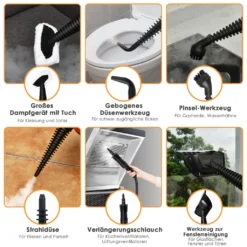 COSTWAY Dampfreiniger Inkl. 9 Zubehör, Handdampfreiniger, Dampfreinigen Handgerät 3 Bar / 250ml / 1050W / 4min Aufheizzeit/für Teppiche, Vorhänge, Autositze, Küche (Orange) 9 COSTWAY Dampfreiniger Inkl. 9 Zubehör, Handdampfreiniger, Dampfreinigen Handgerät 3 Bar / 250ml / 1050W / 4min Aufheizzeit/für Teppiche, Vorhänge, Autositze, Küche (Orange) -Philips Verkaufsgeschäft 5882b3ac85b1bc3e4f9b769fd4b71f90