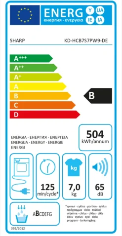 Sharp KD-HCB7S7PW9-DE Kondenstrockner 7kg LED-Display LED-Trommelbeleuchtung -Philips Verkaufsgeschäft 603a37525065f5c26dfcc6b536f02de5