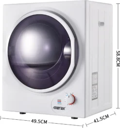 Merax Mini-Wäschetrockner Trockner Ablufttrockner, Frontlader Ablufttrockner Mit PTC-Heizelement, Wärmewahl Und Timer, Freistehend/hängend, 2,5 Kg -Philips Verkaufsgeschäft 6a0d930415c929757db65c4d73a91404