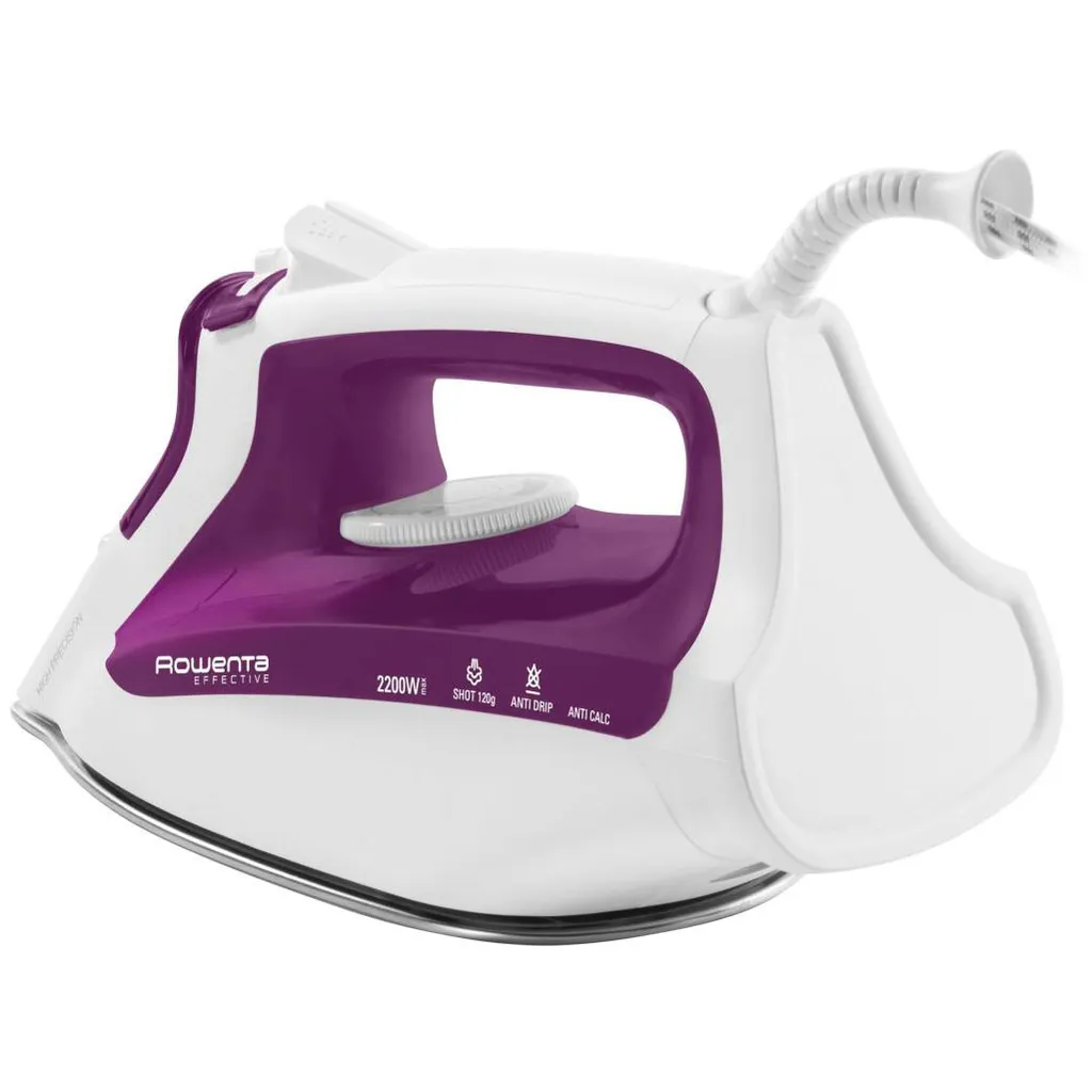 Rowenta Effective DW 1120 Dampfbügeleisen 30 G/min, Dampfstoß 110 G, Edelstahl-Bügelsohle, Tropfstopp, Anit-Kalk, 2200 Watt, Bügeleisen 6 Rowenta Effective DW 1120 Dampfbügeleisen 30 G/min, Dampfstoß 110 G, Edelstahl-Bügelsohle, Tropfstopp, Anit-Kalk, 2200 Watt, Bügeleisen – Bild 4