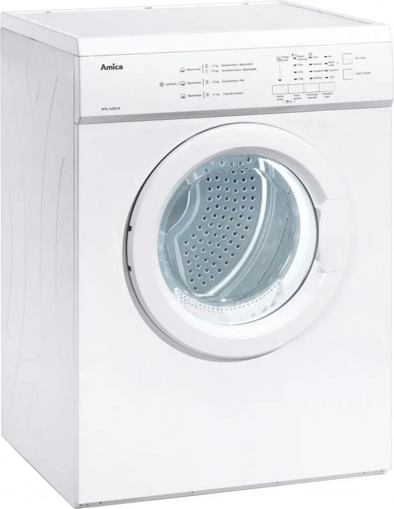 Amica WTA 14305 W, Ablufttrockner, 7 Kg, Weiß 3 Amica WTA 14305 W, Ablufttrockner, 7 Kg, Weiß