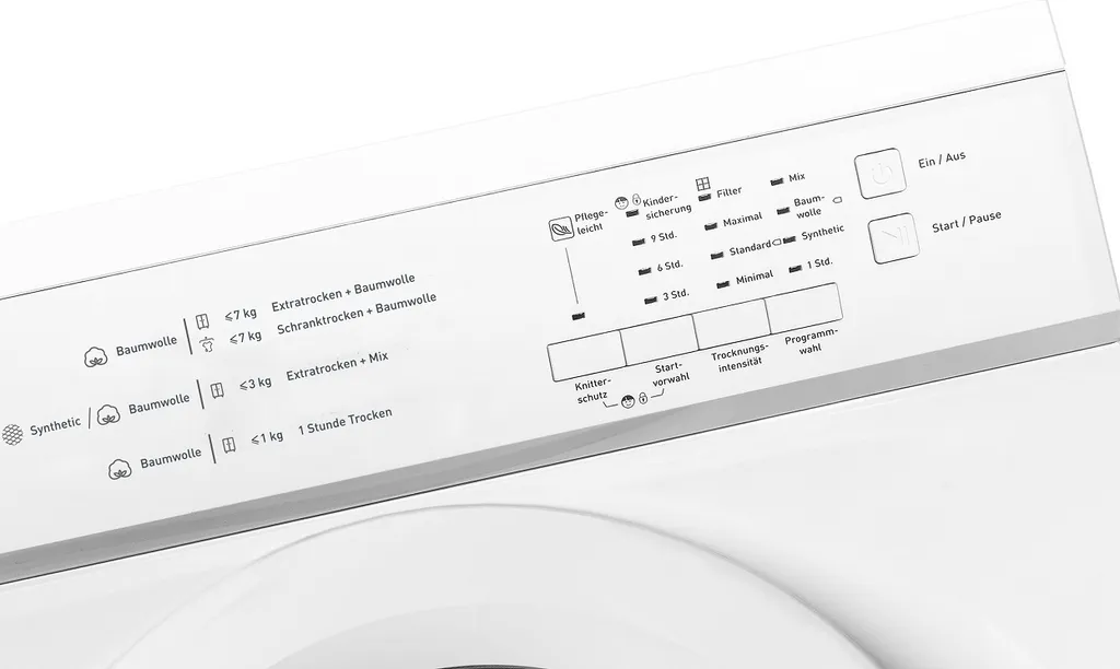 Amica WTA 14305 W, Ablufttrockner, 7 Kg, Weiß 12 Amica WTA 14305 W, Ablufttrockner, 7 Kg, Weiß – Bild 10
