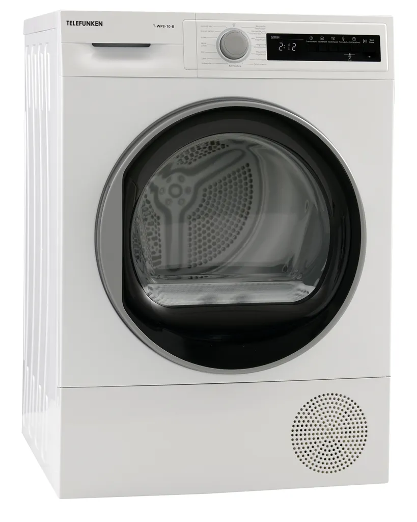 Telefunken T-WP8-10-B Wärmepumpentrockner / 8kg / / Knitterschutz / Reversierende Trommelbewegungen 4 Telefunken T-WP8-10-B Wärmepumpentrockner / 8kg / / Knitterschutz / Reversierende Trommelbewegungen – Bild 2