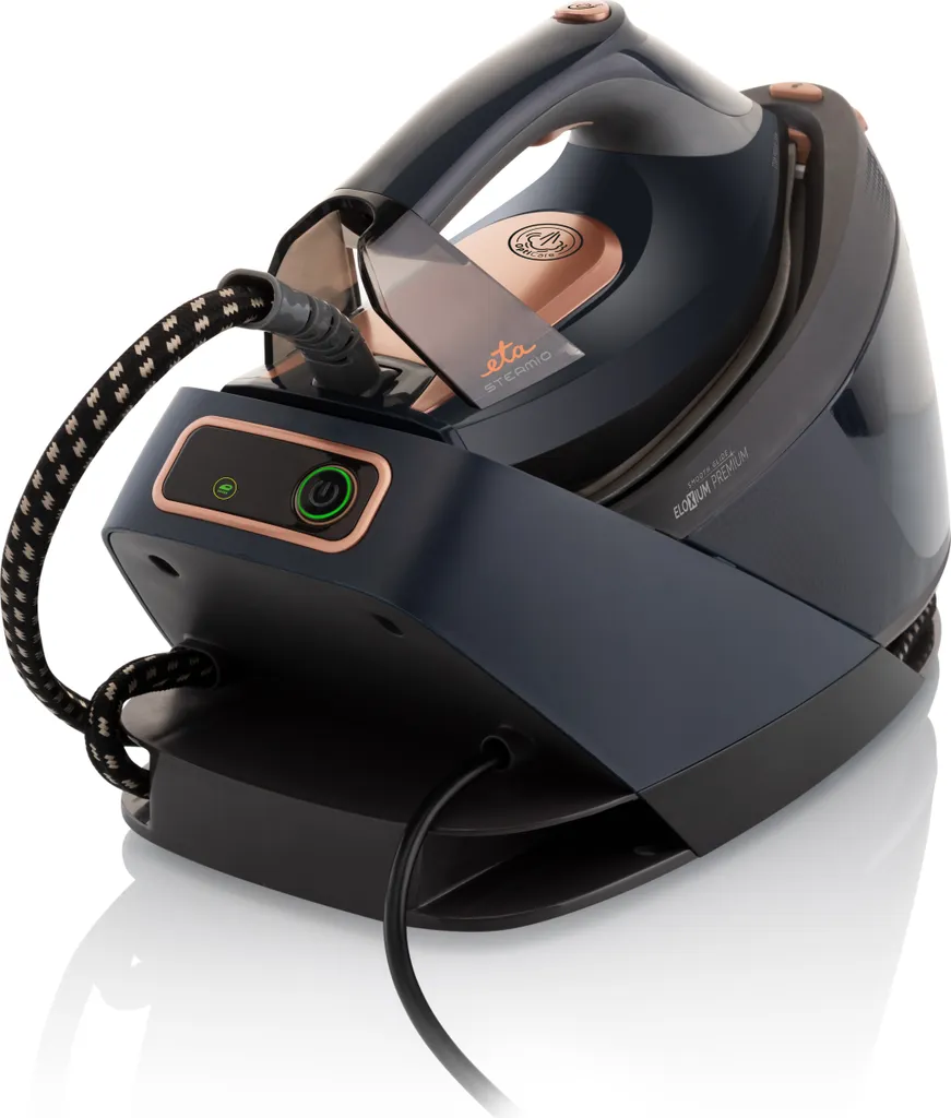 ETA Bügelstation STEAMIO ETA129090000, Mit Dampfgenerator, Eloxium Premium Bügelsohle, Dampfdruck Bis Zu 5,5 Bar, Dampfaustritt Bis Zu 120 G/Min, Wassertank 1,5 L, ANTI CALC, SELF CLEAN, DRIP STOP 4 ETA Bügelstation STEAMIO ETA129090000, Mit Dampfgenerator, Eloxium Premium Bügelsohle, Dampfdruck Bis Zu 5,5 Bar, Dampfaustritt Bis Zu 120 G/Min, Wassertank 1,5 L, ANTI CALC, SELF CLEAN, DRIP STOP – Bild 2