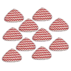 Vhbw 10x Wischbezug Ersatz Für Vileda 146576 Für Dampfreiniger, Dampfmop - Mikrofaser, Rot, Weiß