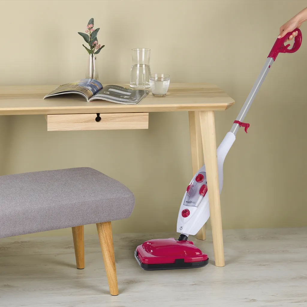 MAXXMEE Dampfbesen 1300W Weiß/rot 7 MAXXMEE Dampfbesen 1300W Weiß/rot – Bild 5