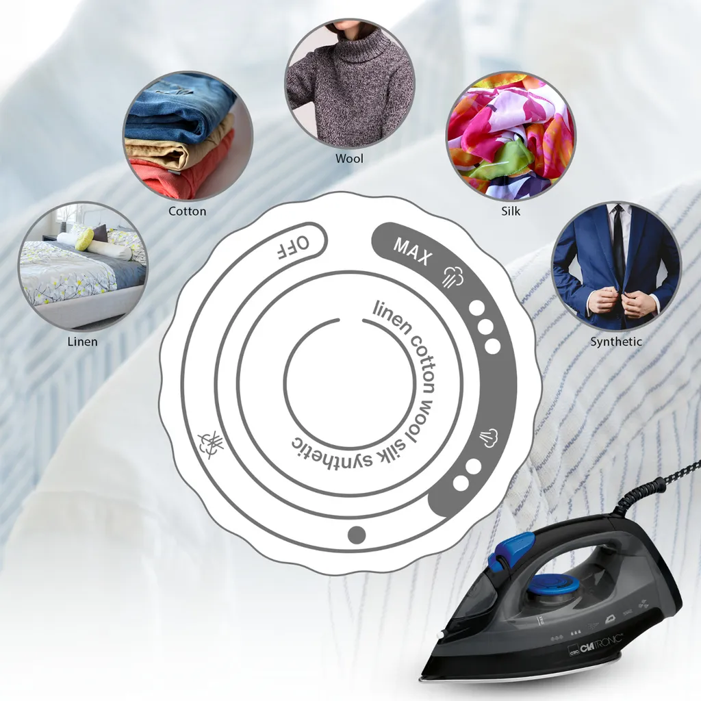 Clatronic Dampfbügelautomat 1800W DB 3703 Schwarz-blau 6 Clatronic Dampfbügelautomat 1800W DB 3703 Schwarz-blau – Bild 4