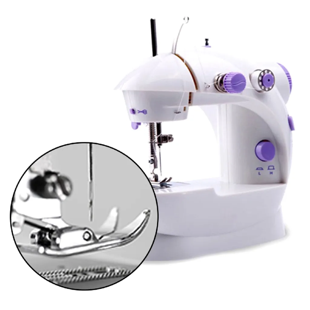 Elektrische Mini Nähmaschine Doppelgewinde Handnähen Mit LED Tragbar Reisenahmaschine Nähen 4 Elektrische Mini Nähmaschine Doppelgewinde Handnähen Mit LED Tragbar Reisenahmaschine Nähen – Bild 2