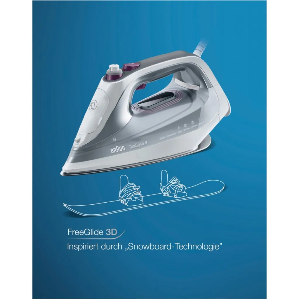Braun SI 9187 EWH TexStyle 9 Dampfbügeleisen Weiß 4 Braun SI 9187 EWH TexStyle 9 Dampfbügeleisen Weiß – Bild 2