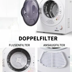 Merax Mini-Wäschetrockner Trockner Ablufttrockner, Frontlader Ablufttrockner Mit PTC-Heizelement, Wärmewahl Und Timer, Freistehend/hängend, 2,5 Kg -Philips Verkaufsgeschäft e97c1629a1db696ed97fbaf0087b34ba