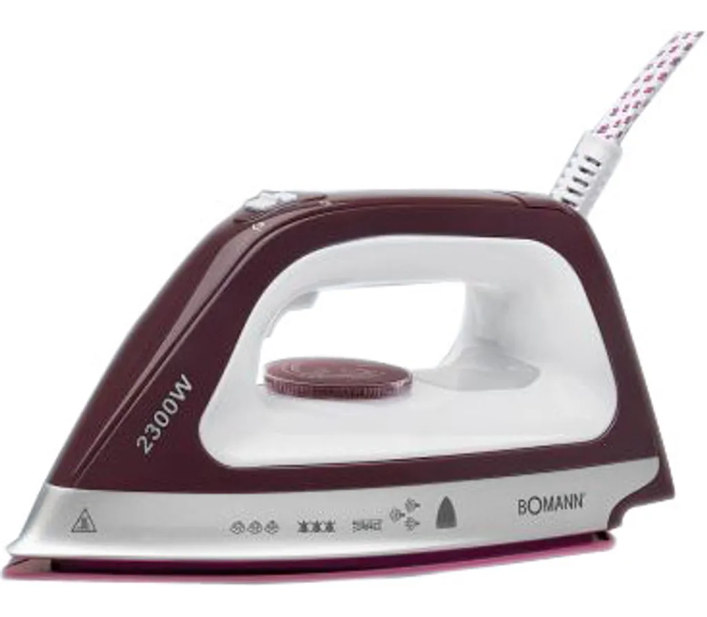 Bomann DBS 6034 CB Dampfbügelstation, Superglide-Keramiksohle, 3,5 Bar Dampfdruck, Elektronisches Anti-Tropf-System, 2300W, Weiß-flieder 19 Bomann DBS 6034 CB Dampfbügelstation, Superglide-Keramiksohle, 3,5 Bar Dampfdruck, Elektronisches Anti-Tropf-System, 2300W, Weiß-flieder – Bild 17